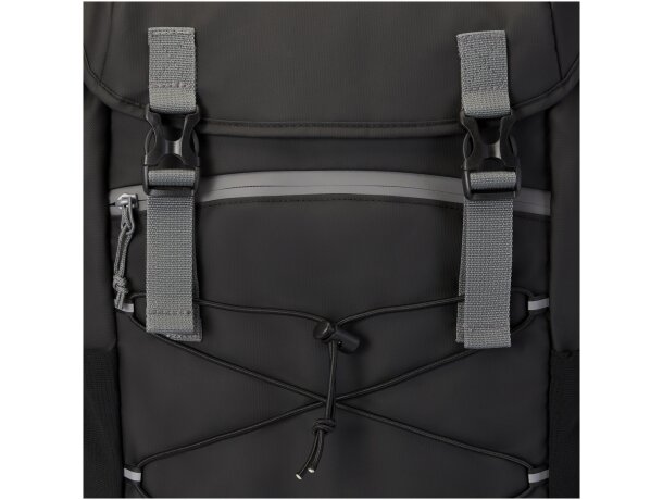 Mochila para portátil de 15,6 Aqua en poliéster reciclado GRS Negro intenso detalle 6