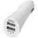 Adaptador doble para coche con usb blanco merchandising