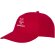 Gorra promocional de 5 paneles con impresión personalizada Rojo detalle 21