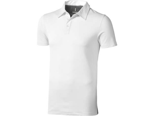 Polo de manga corta tejido mixto unisex Negro intenso detalle 22