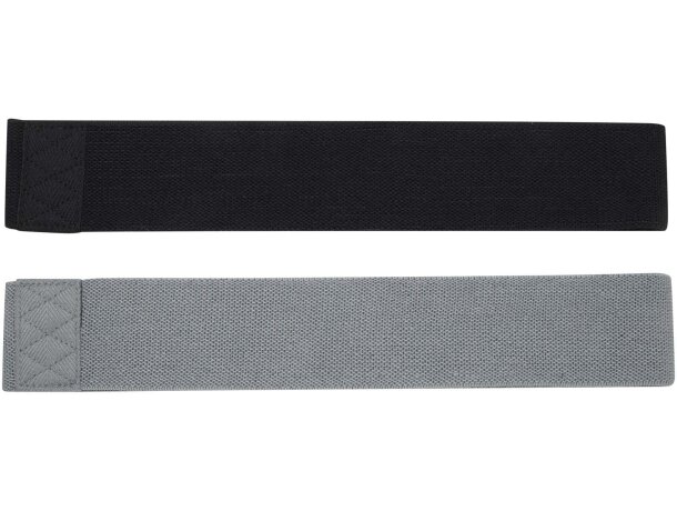 Set de 2 gomas de resistencia Grip látex y poliéster Negro intenso/gris detalle 11