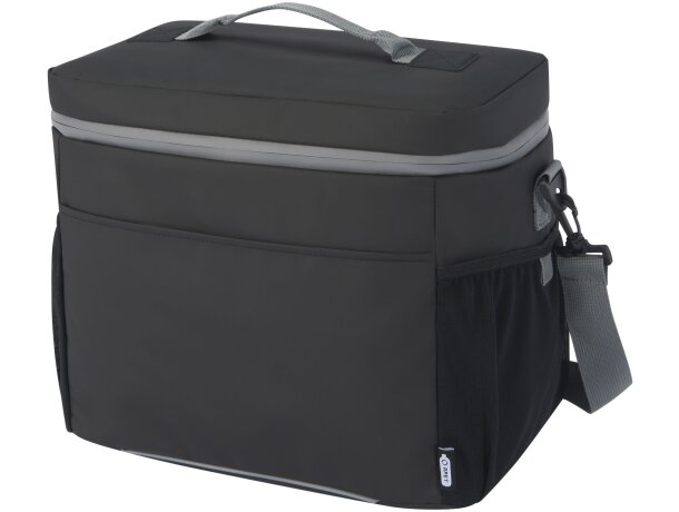 Bolsa isotérmica Aqua 22L poliéster reciclado certificado GRS Negro intenso detalle 8