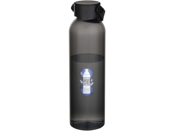 Botella Alti 630ml de plástico reciclado con asa de silicona Negro intenso detalle 1