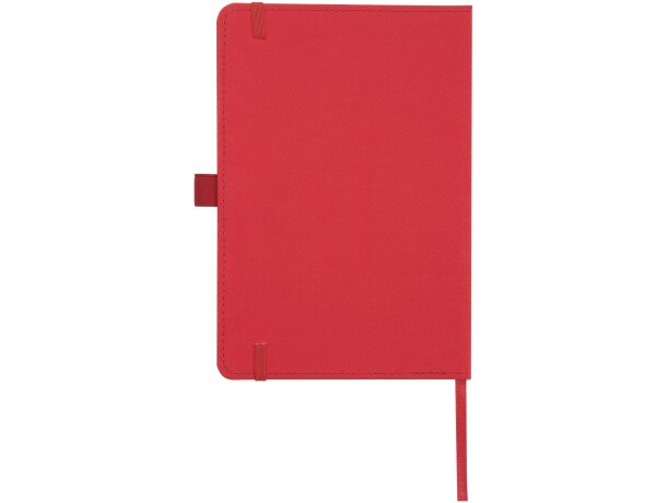 Libreta tapa dura plástico oceánico reciclado Thalaasa FSC Rojo detalle 9