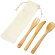Cubiertos de bambú Celuk con funda, set completo eco-friendly Natural detalle 4