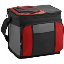 Bolsa isotérmica para 24 latas roja personalizado
