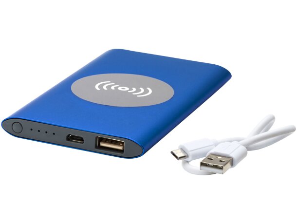 Batería externa inalámbrica Juice de 4000 mAh con aluminio Azul real detalle 13