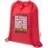 Bolsa con cuerdas Peru Blend de algodón reciclado GRS 5L Rojo detalle 21