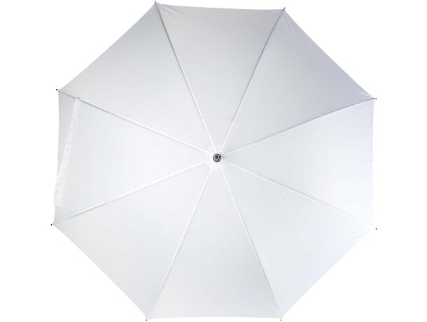 Paraguas Ibi 27 pulgadas con tejido pongee y armazón reforzado Blanco detalle 2