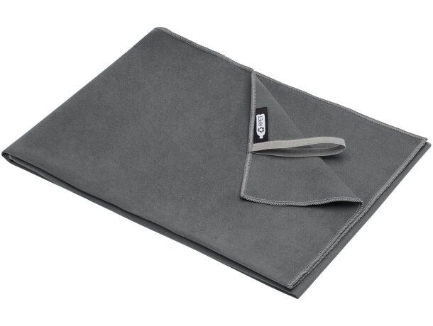 Toalla ultraligera secado rápido Pieter con certificación GRS Gris detalle 12