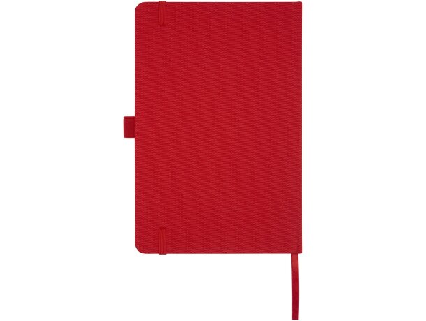 Libretas ecológicas tamaño A5 con tapa de RPET y 80 hojas recicladas Honua Rojo detalle 9
