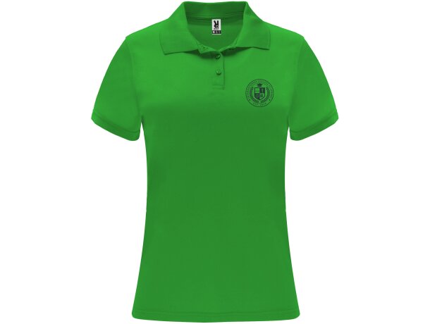 Polo deportivo de manga corta para mujer Monzha Roly Verde helecho detalle 33