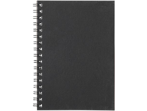 Cuaderno espiral A6 Desk-Mate reciclado 50 hojas personalizable Negro intenso detalle 2
