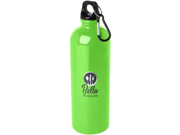 Bidón Oregon de acero inoxidable reciclado con mosquetón Verde manzana detalle 16