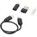 Cable de carga modular reciclado con soporte para móvil Savvy Negro intenso detalle 6