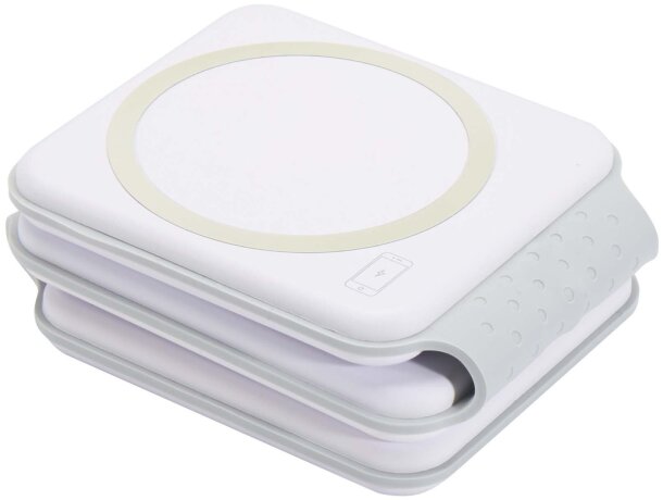 Cargador inalámbrico plegable 3 en 1 de 15W Armus Blanco detalle 8