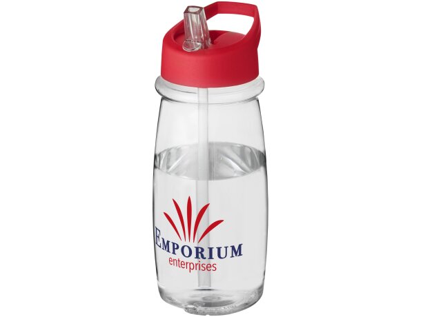 H2O Active® Pulse Bidón deportivo con tapa con boquilla de 600 ml Transparente/rojo detalle 13
