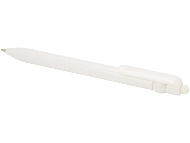 Bolígrafo reciclado Fidget con bola giratoria antiestrés Blanco detalle 7