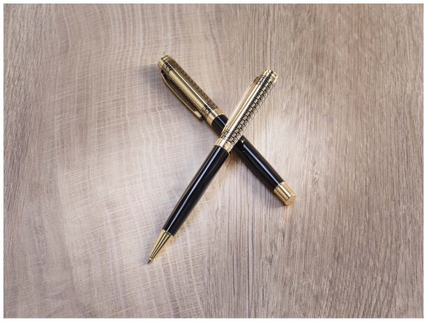 Set bolígrafo y rollerball Legato latón reciclado Dorado detalle 8