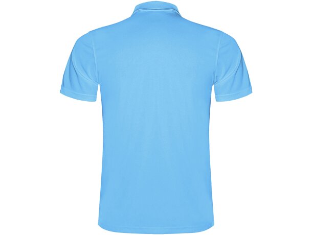 Polo deportivo manga corta infantil Monzha Roly transpirable Azul turquesa detalle 14