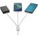 Cable de carga personalizado 100 cm con 5 conectores Versatile Plateado detalle 11