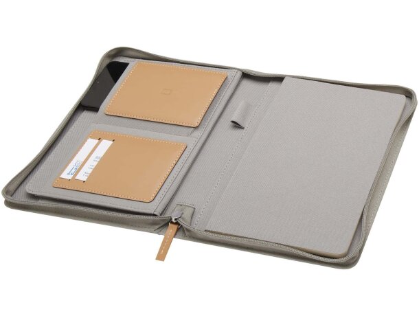 Portafolios A5 Nomumi de plástico PET reciclado y papel FSC Gris detalle 10