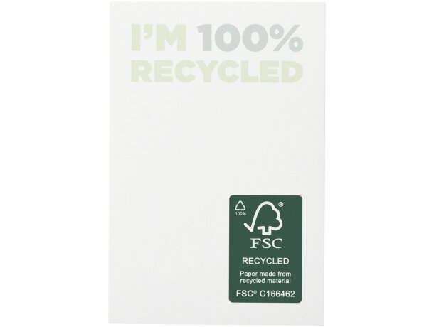 Bloc de notas adhesivas Sticky-Mate 50 x 75 mm recicladas Blanco detalle 1