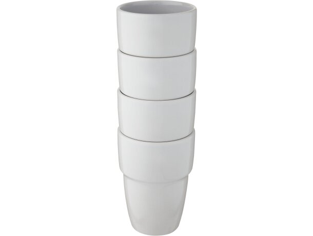 Set de regalo de 4 vasos apilables de 280 ml Staki Blanco detalle 4