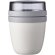 Fiambrera Mini Mepal Ellipse 300+120 ml dos compartimentos Blanco
