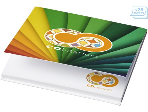 Sticky-Mate Notas adhesivas 75x75mm con tapa blanda Blanco detalle 2