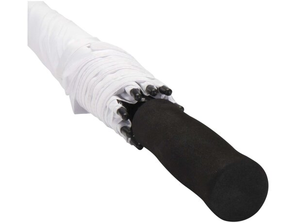 Paraguas Ibi 27 pulgadas con tejido pongee y armazón reforzado Blanco detalle 5