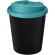 Vaso reciclado de 250 ml con tapa antigoteo Americano® Espresso Eco Negro intenso/azul aqua