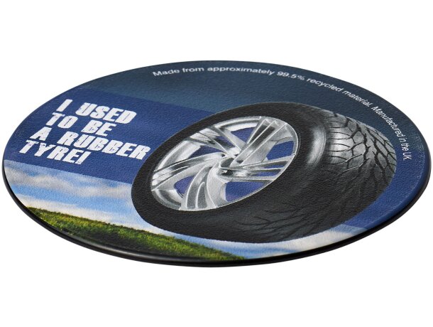 Posavasos redondo Brite-Mat con material reciclado de neumático Negro intenso detalle 3