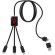 Cable de carga extensible 5 en 1 SCX.design C28 Rojo/negro intenso