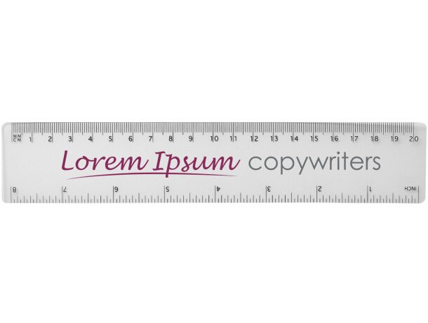 Regla de plástico flexible Rothko 20 cm doble escala Transparente detalle 25