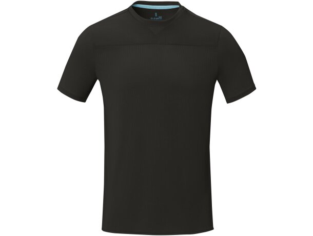 Camiseta Cool fit de manga corta para hombre en GRS reciclado Borax Negro intenso detalle 12