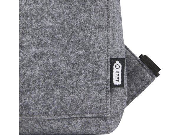 Bolsa bicicleta enrollable Felta fieltro reciclado GRS Gris medio detalle 6