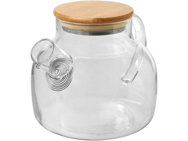 Tetera con filtro acero y tapa bambú Zen 1000ml Transparente detalle 2