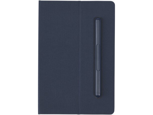 Set bolígrafo y libreta Skribo reciclado con soporte móvil Azul marino detalle 9