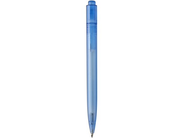 Bolígrafo plástico oceánico reciclado Thalaasa mecanismo clic Azul detalle 8
