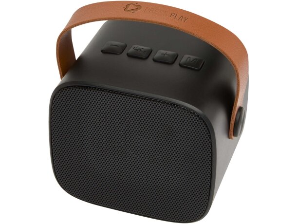 Altavoz inalámbrico bluetooth Diya de plástico reciclado Negro intenso detalle 2