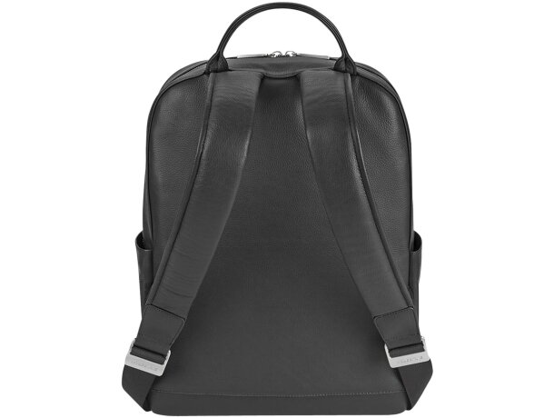 Mochila de piel Moleskine Classic con compartimento portátil Negro intenso detalle 2