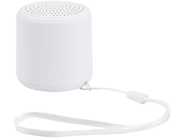Altavoz Bluetooth Velkis con plástico reciclado y correa Blanco detalle 4