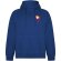 Sudadera unisex algodón orgánico Vinson Roly con capucha Azul real detalle 11
