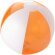 Pelota de playa lisa y transparente Bondi Naranja transparente/blanco