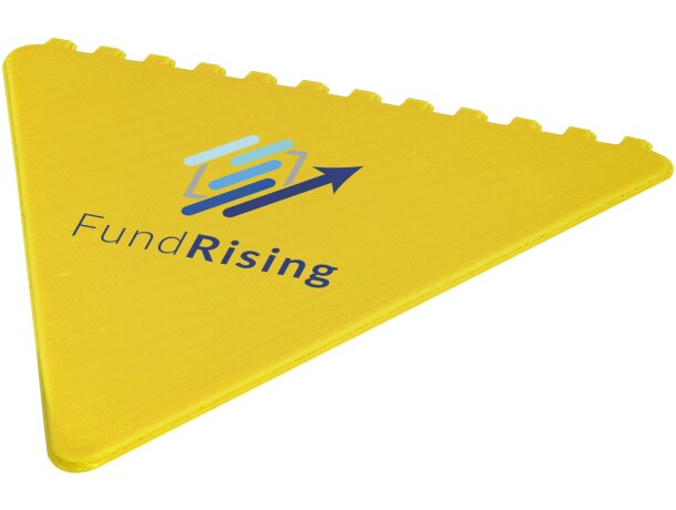 Rascador de hielo triangular Frosty de plástico reciclado Amarillo detalle 6