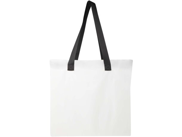 Bolsa tote plegable EcoFold de poliéster reciclado certificado GRS Blanco detalle 6