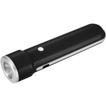Batería externa de 2200 mah con linterna personalizada negro intenso Batería externa de 2200 mah con linterna personalizada negro intenso