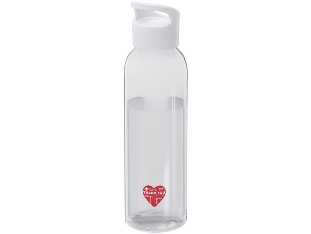 Botella de 650 ml con tapa de rosca personalizada grabado blanco