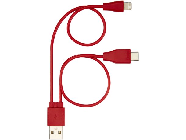 Cable de carga reversible 3 en 1 Ario Rojo detalle 3